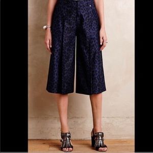 Anthropologie Harlyn Navy/Black culottes size 8